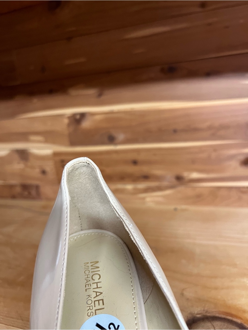 Michael Kors Cream Patent Leather Pointed Toe Heel